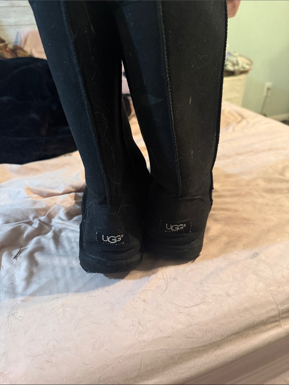 UGG Black Tall Suede Boots